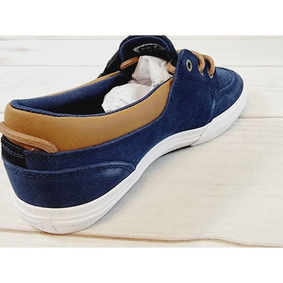 Globe Attic Mens Skate Shoe Navy Blue Leather Low Top Lace Up  sz 7.5 New READ - Picture 10 of 13